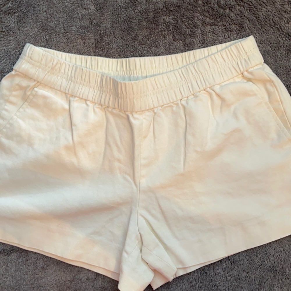 J Crew linen elastic waist shorts size 6